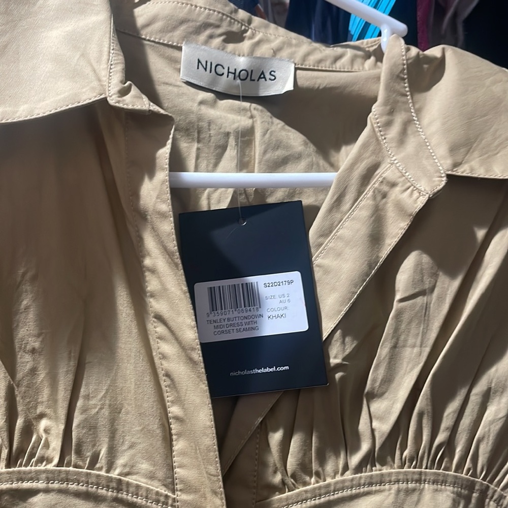 NWT Nicholas Tenley Buttondown MIDI Dress - Picture 5 of 5